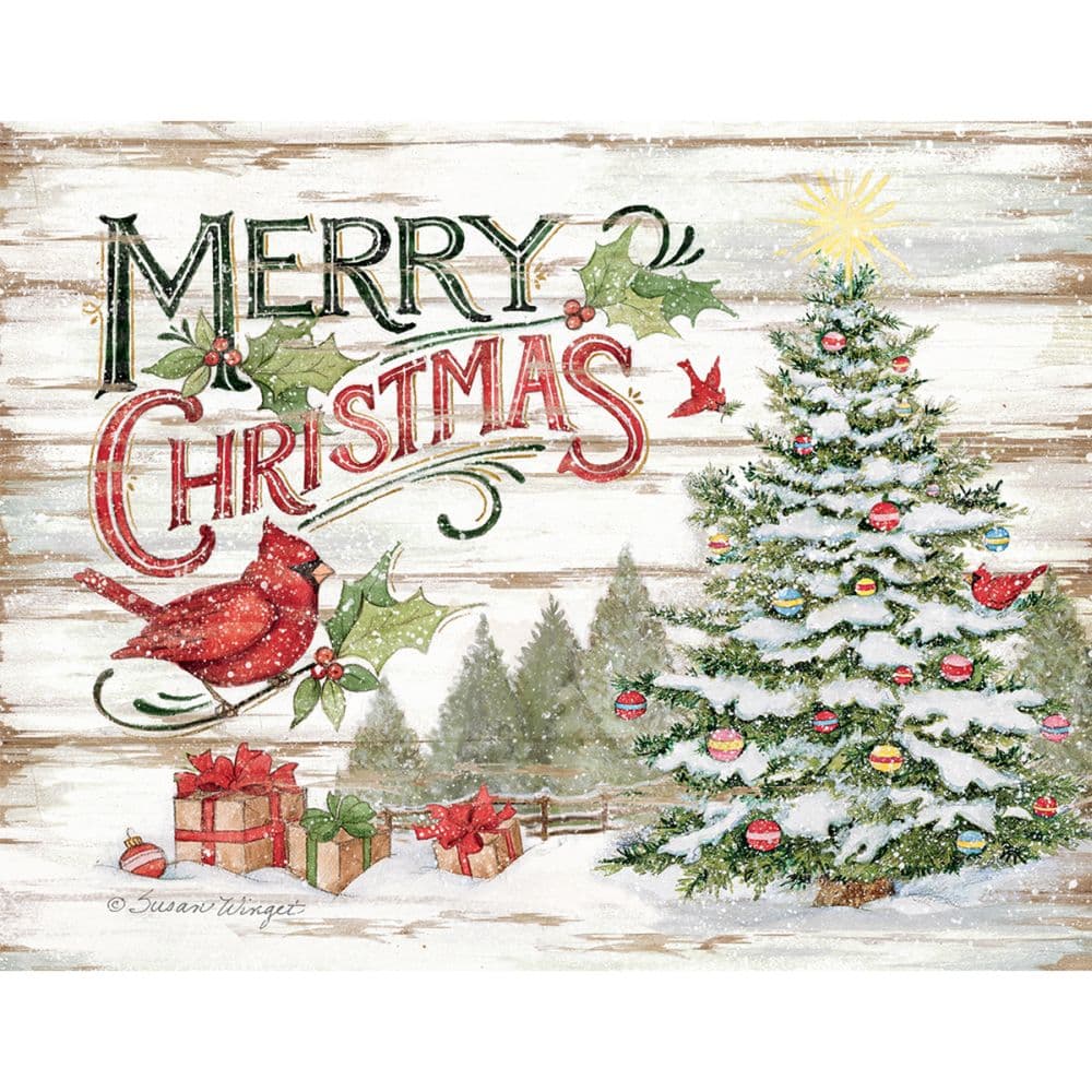 Pine Forest Boxed Christmas Cards by Susan Winget First Alternate image