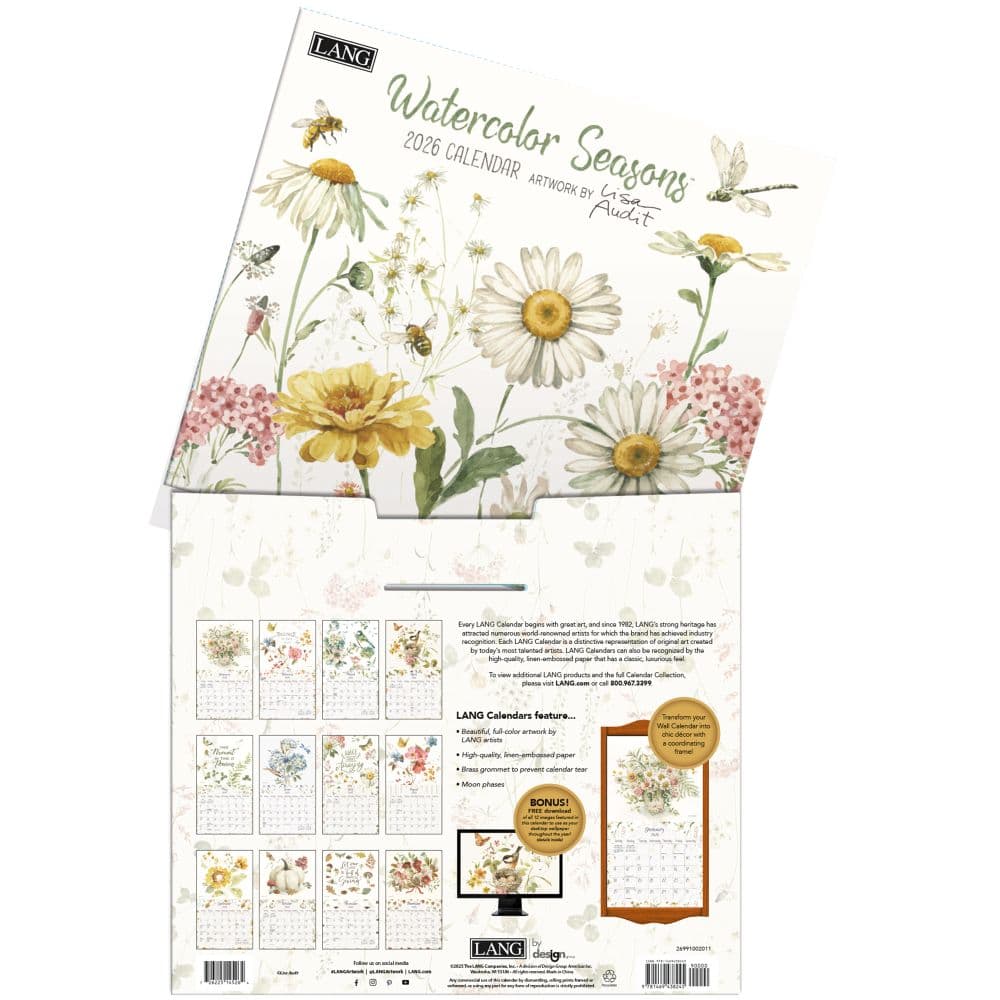 Watercolor Seasons 2026 Wall Calendar by Lisa Audit_ALT3