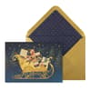 image Ornate Sleigh on Dark Blue 8 Count Boxed Christmas Cards