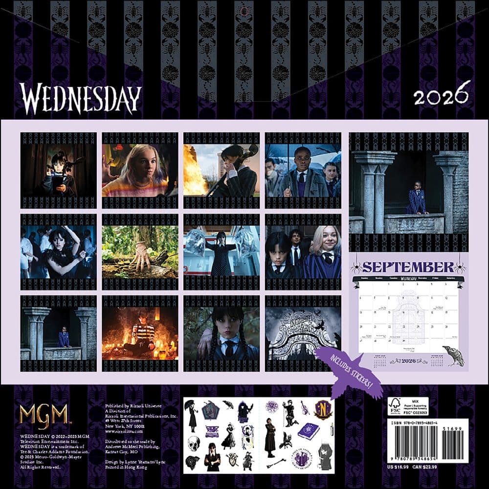 Wednesday 2026 Wall Calendar First Alternate Image