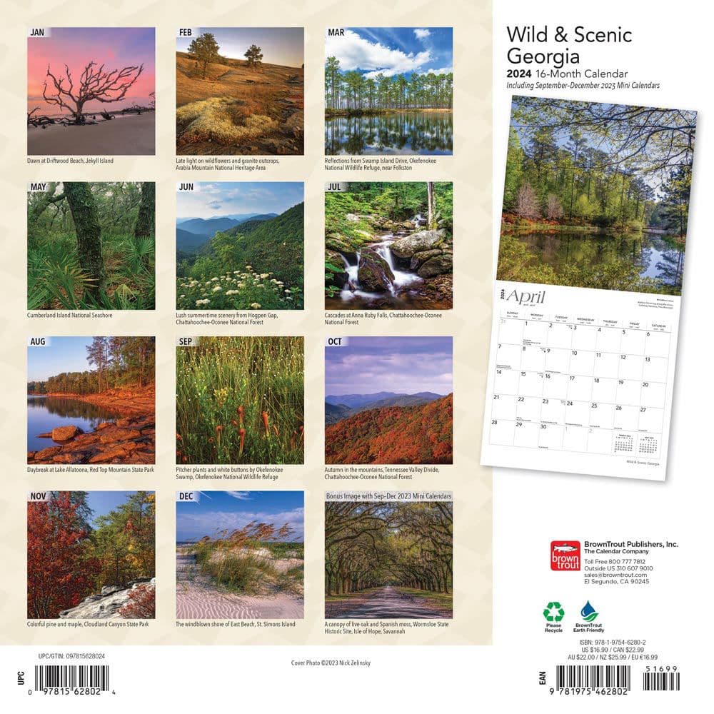 Georgia Wild and Scenic 2024 Wall Calendar First Alternate  Image width=&quot;1000&quot; height=&quot;1000&quot;