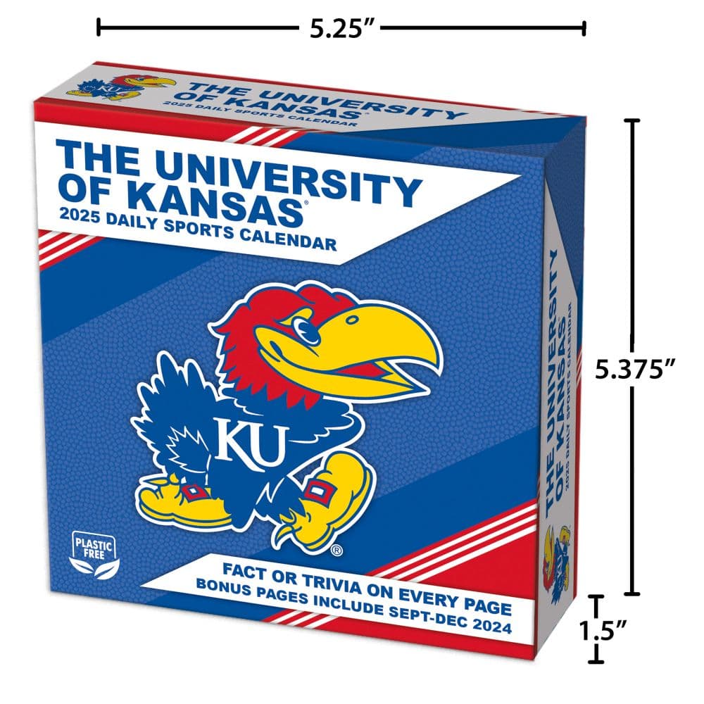 COL Kansas Jayhawks 2025 Desk Calendar Fifth Alternate Image