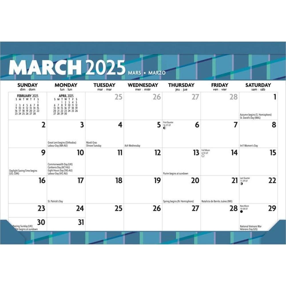 Large Print 2025 Desk Calendar First Alternate Image