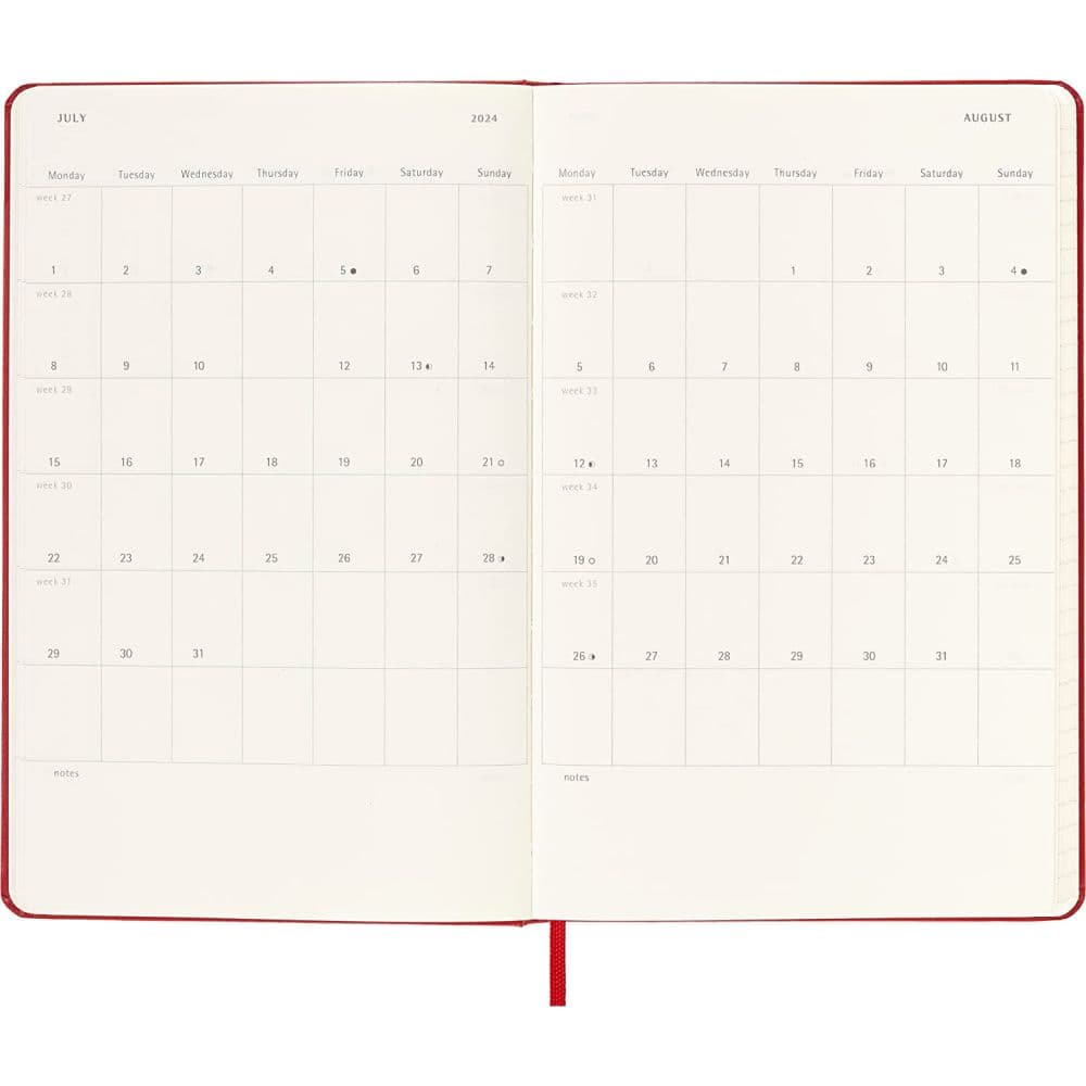 Moleskine Large Red Daily 2024 Planner