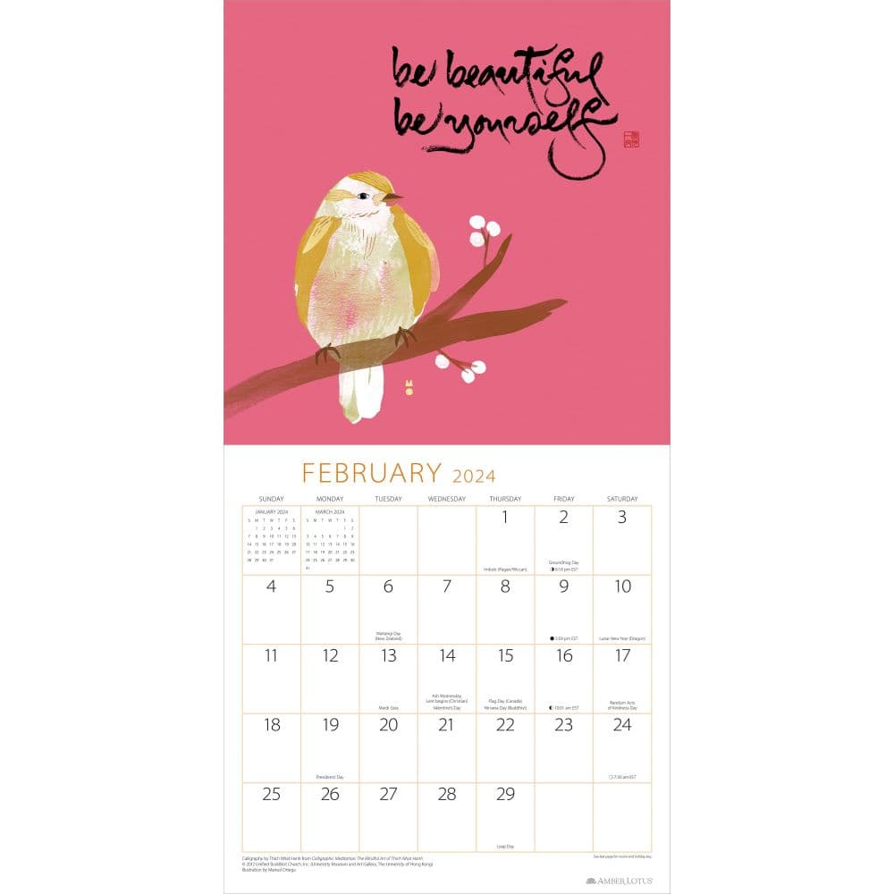 Thich Nhat Hanh 2024 Wall Calendar