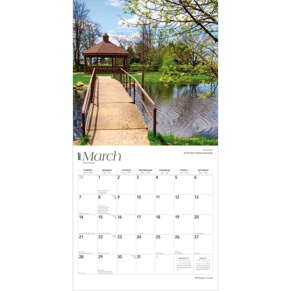 Michigan Coast 2027 Wall Calendar Second Alternate Image