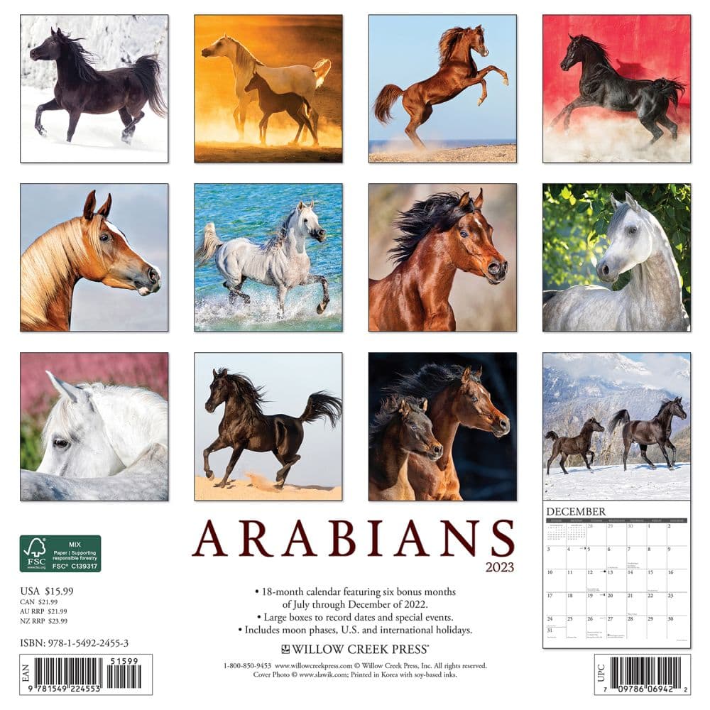 Arabians 2023 Wall Calendar Calendars
