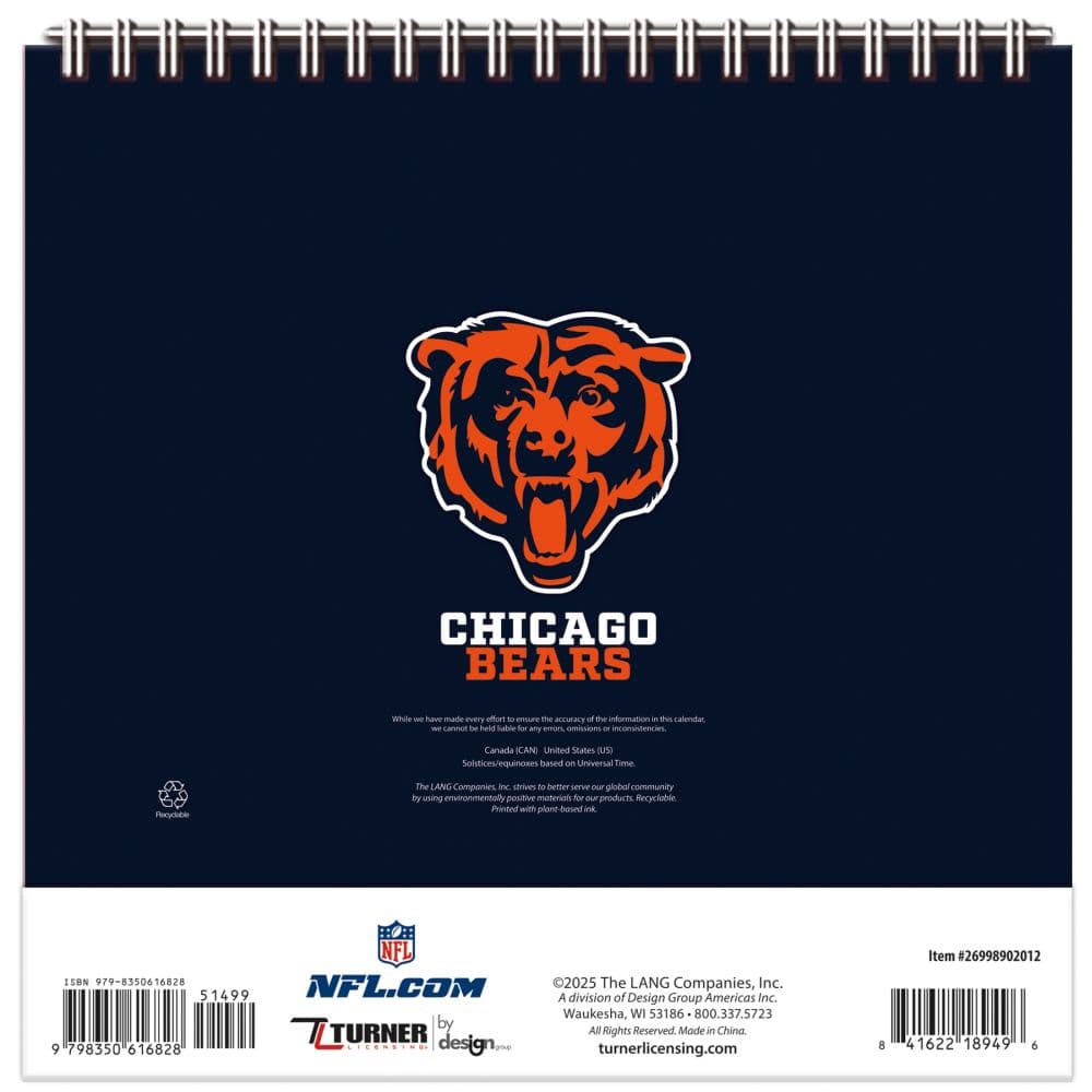 NFL Chicago Bears 2026 Easel Desk Calendar Second alternate Image