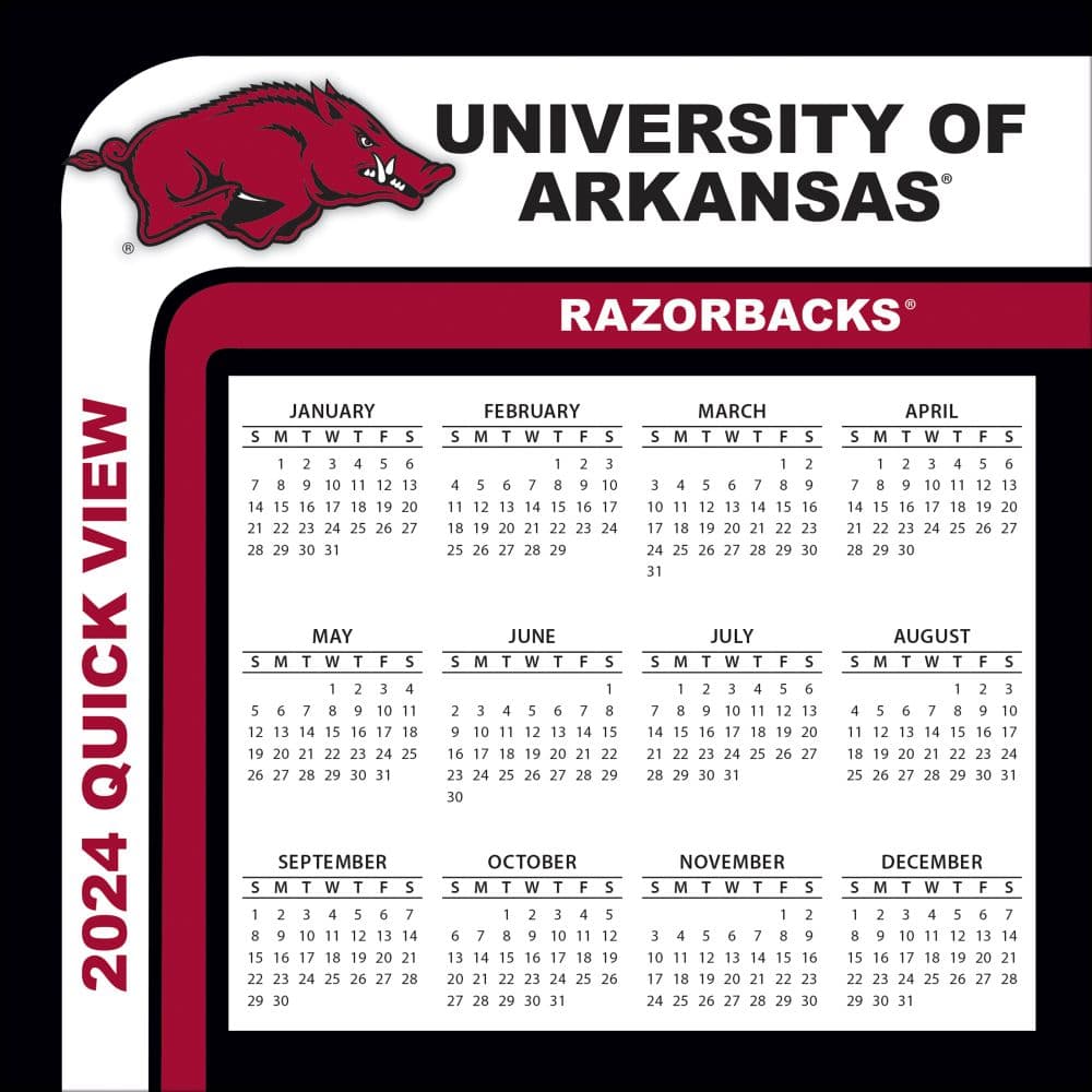 Arkansas Razorbacks 2024 Desk Calendar