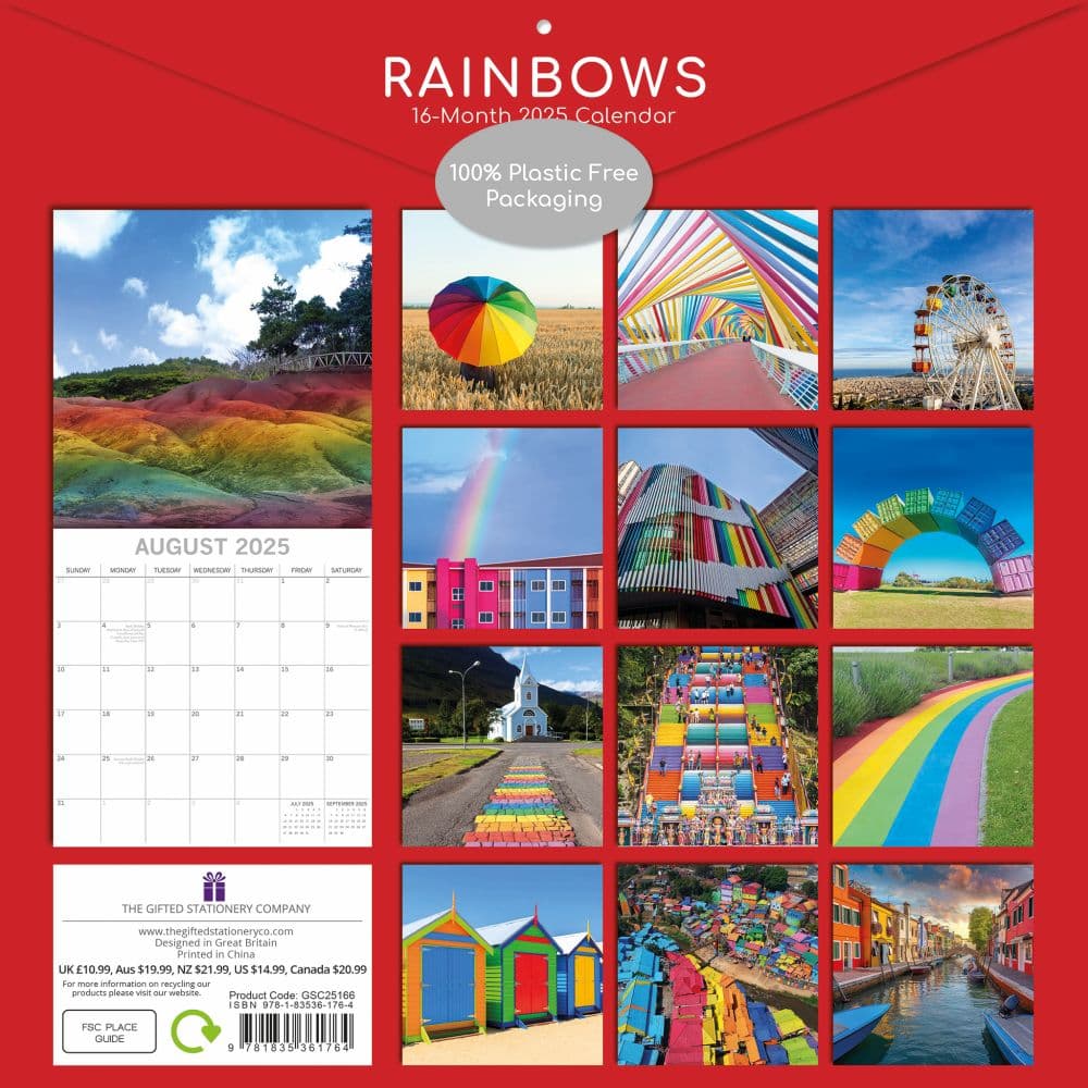 Rainbows 2025 Wall Calendar