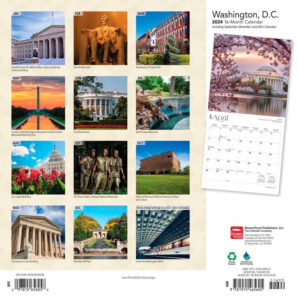 Washington DC 2024 Wall Calendar - Calendars.com