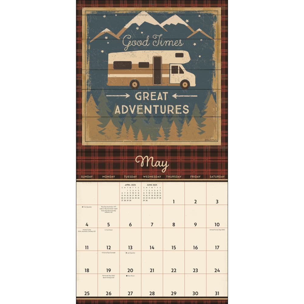 Happy Campers 2025 Wall Calendar First Alternate Image width=&quot;1000&quot; height=&quot;1000&quot;