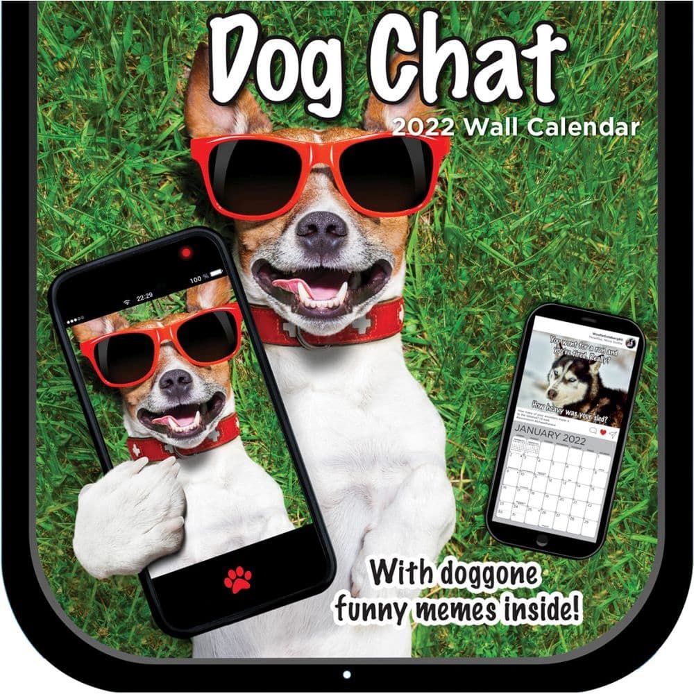 Dog Chat Turner Diecut 2022 Wall Calendar