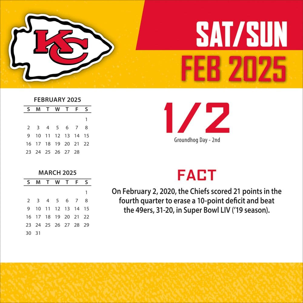 NFL Kansas City Chiefs 2025 Desk Calendar Third Alternate Image width=&quot;1000&quot; height=&quot;1000&quot;