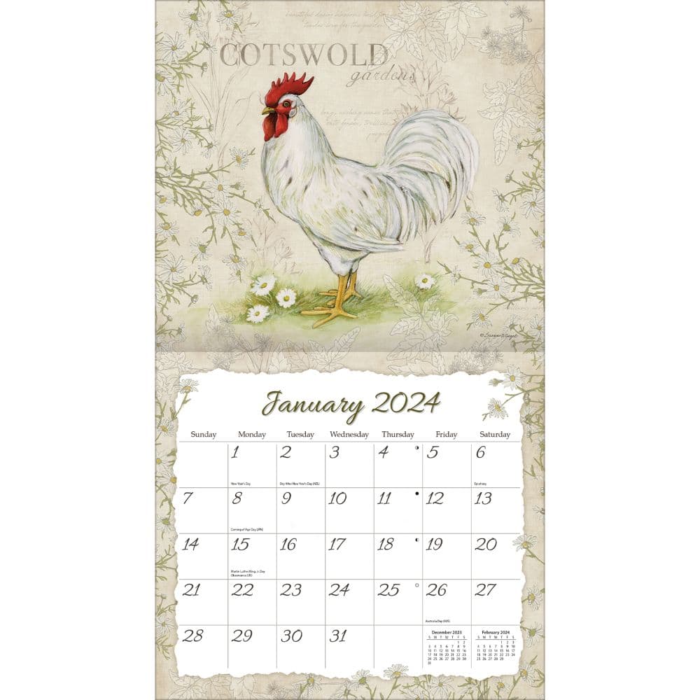 Proud Rooster 2024 Wall Calendar Alternate Image 2