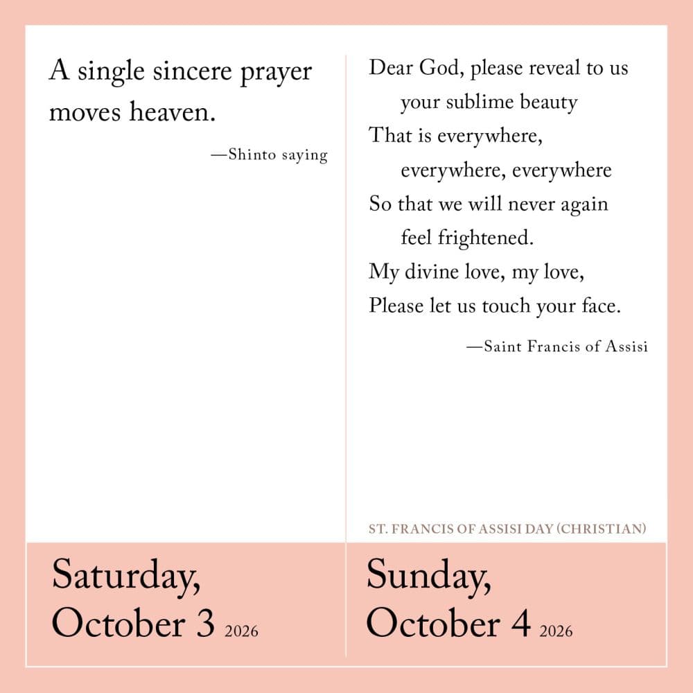 Prayer for Every Day 2026 Desk Calendar Fourth Alternate Image