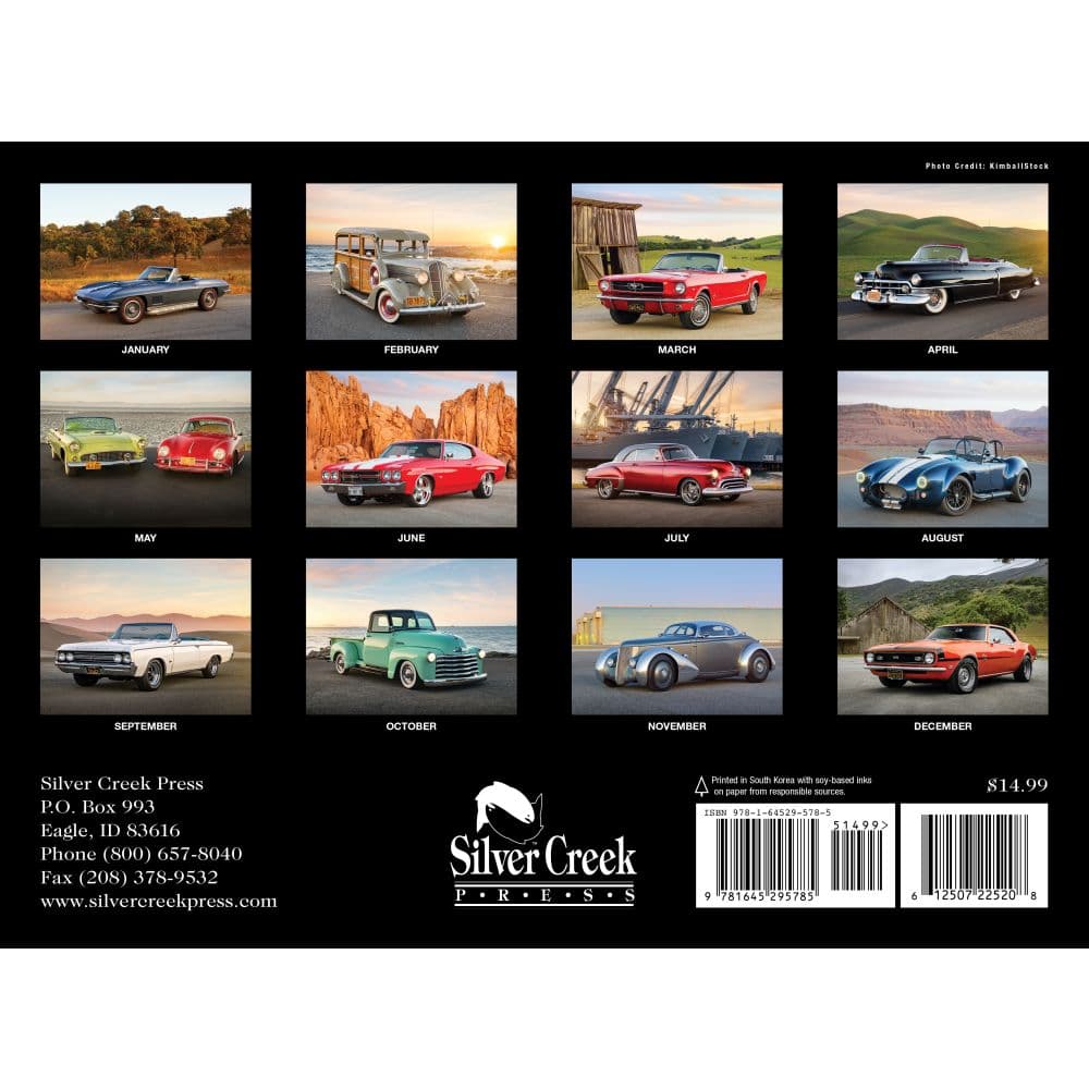 Cars Classic 2025 Wall Calendar Alt1