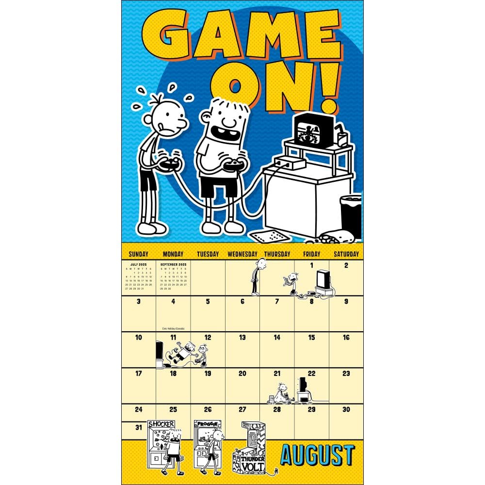 Wimpy Kid Kinney 2025 Wall Calendar