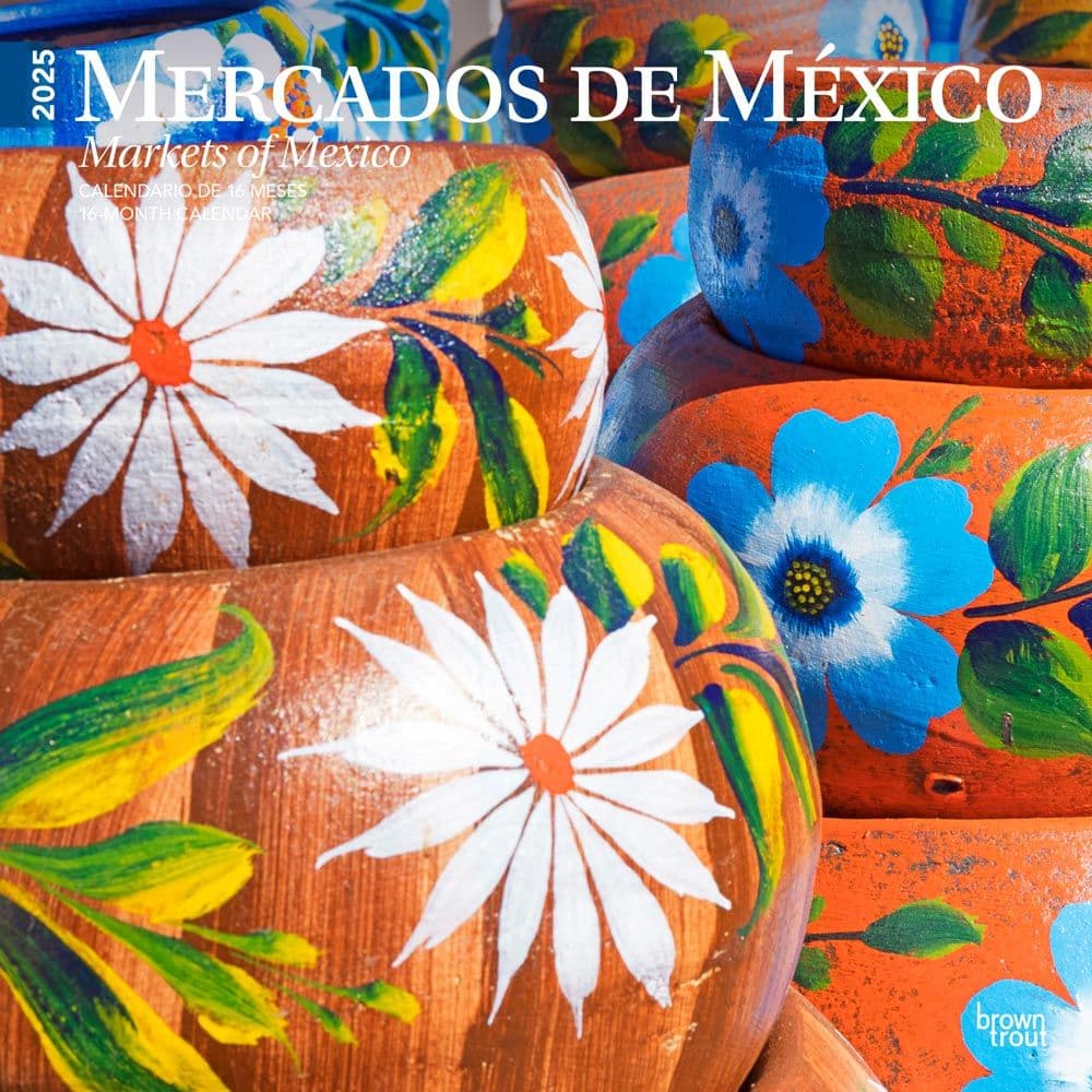 Mercados de Mexico 2025 Wall Calendar Spanish
