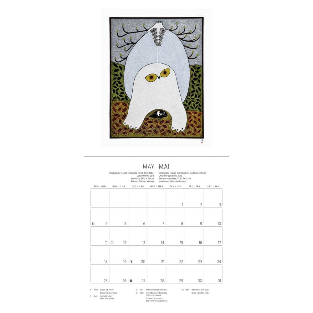 Inuit Art 2025 Mini Wall Calendar Alt3