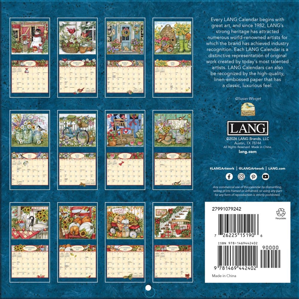 Heart and Home 2027 Mini Wall Calendar by Susan Winget First Alternate Image