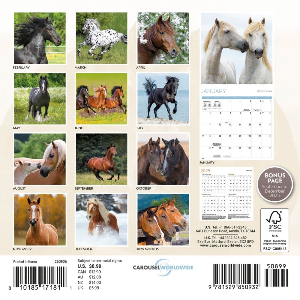 Horses Special Value 2026 Mini Wall Calendar First Alternate Image
