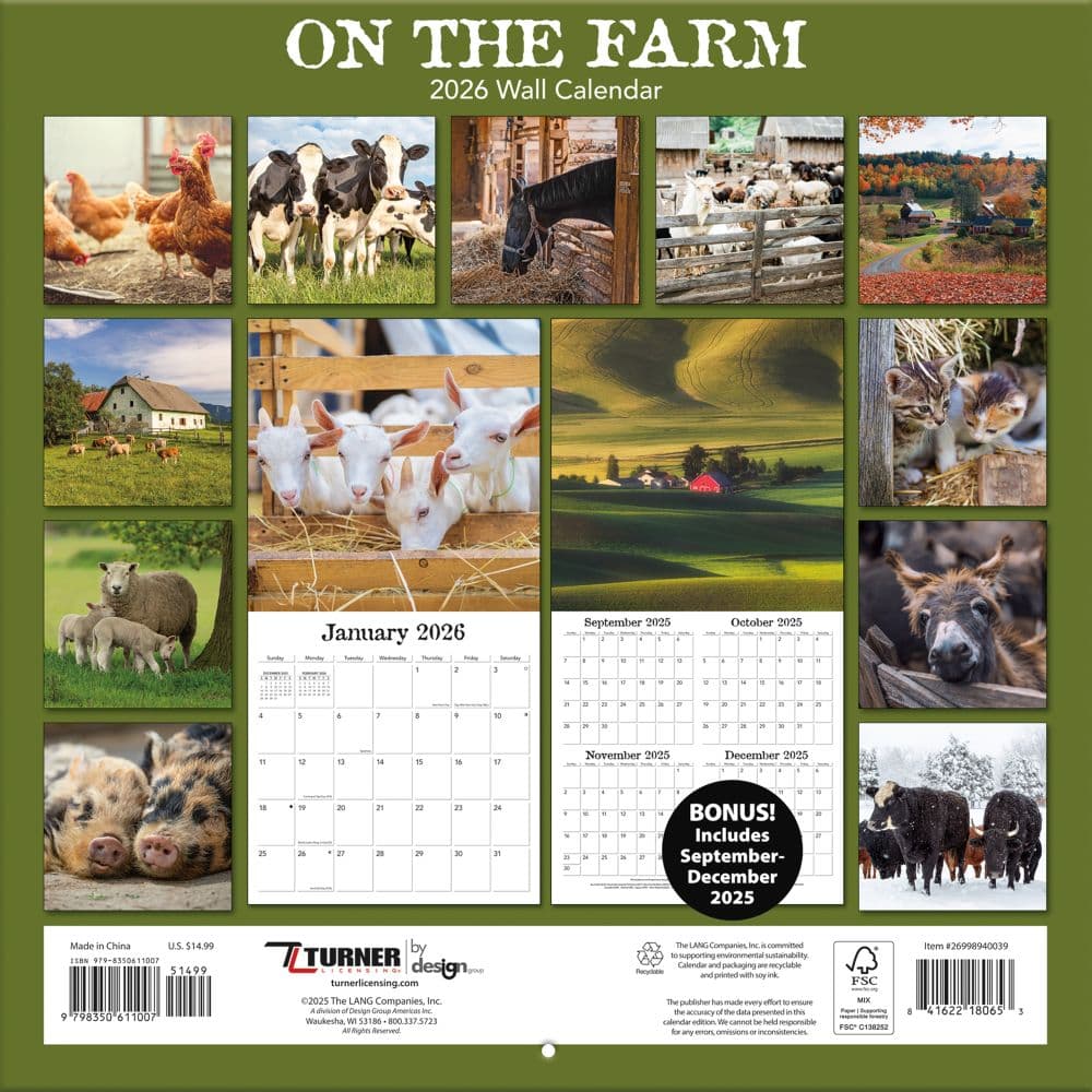On The Farm 2026 Wall Calendar_ALT1