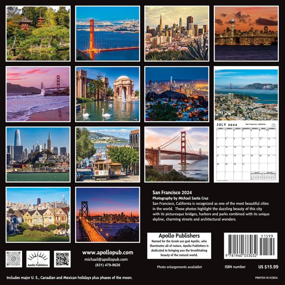 San Francisco 2024 Wall Calendar