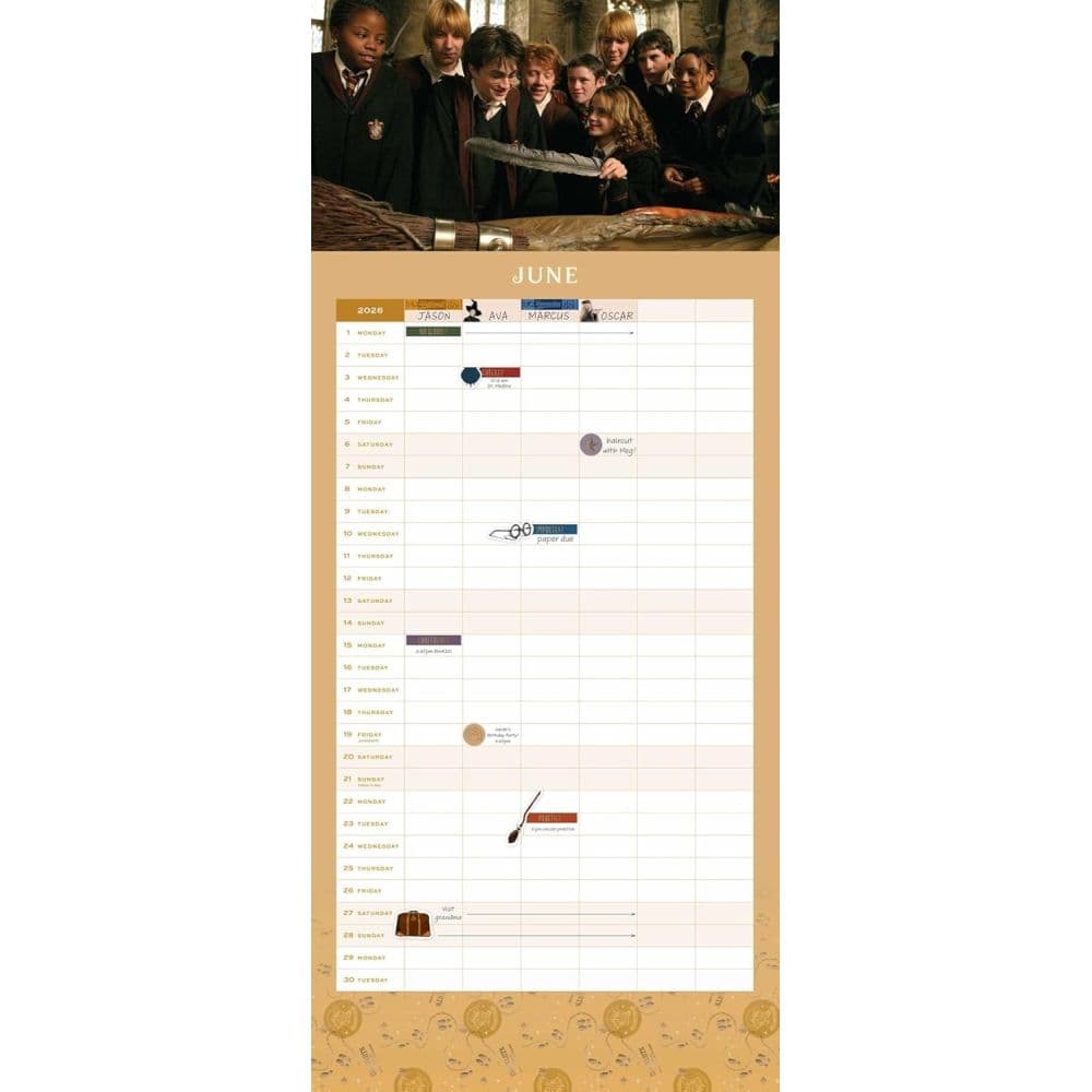 Harry Potter Hogwarts 2026 Family Wall Planner Third Alternate Image