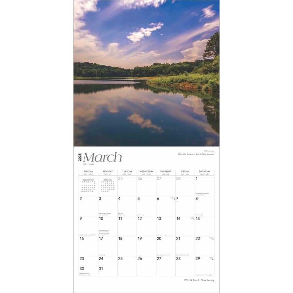 New Jersey Wild and Scenic 2025 Wall Calendar Second Alternate Image