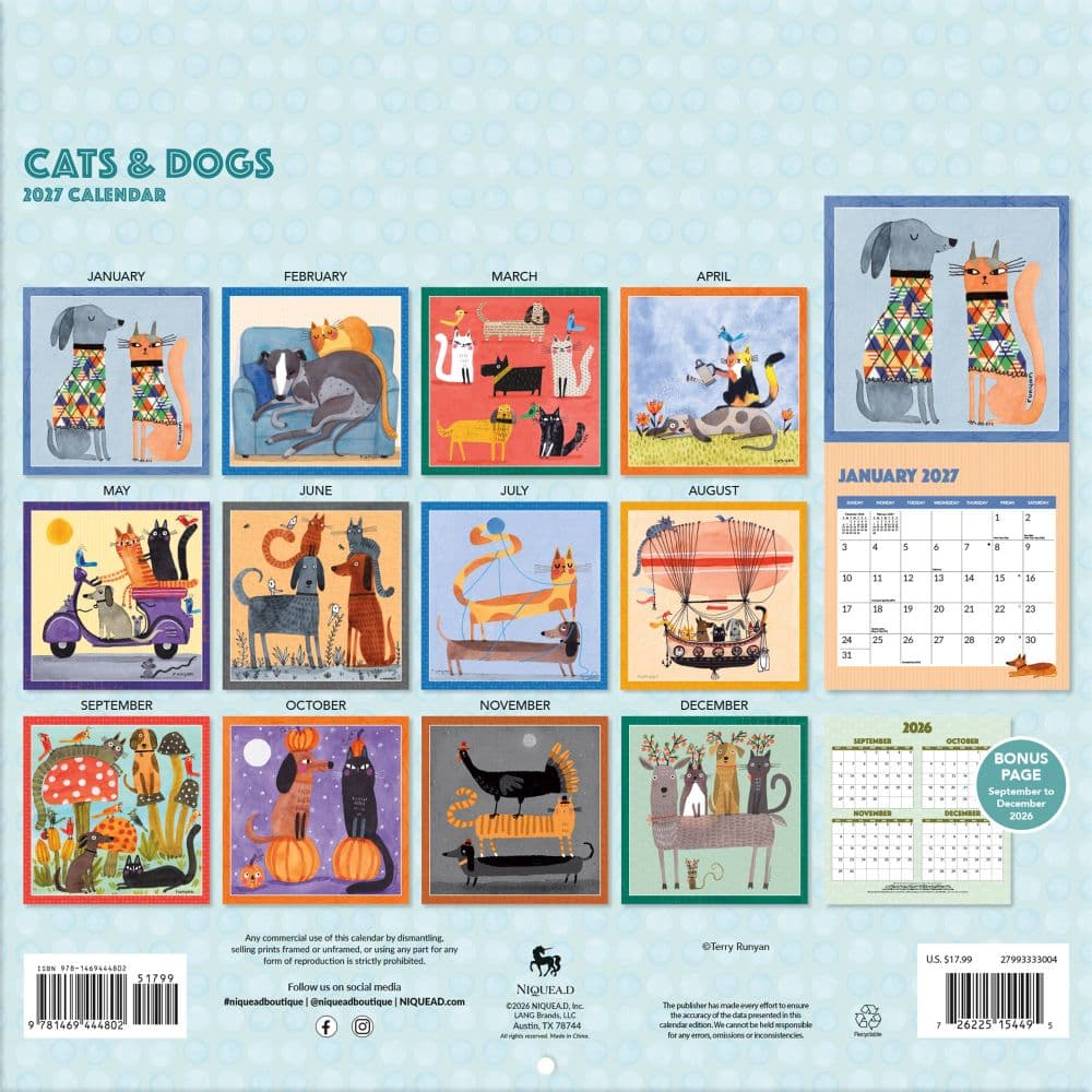 Cats and Dogs 2027 Wall Calendar First Alternate Image