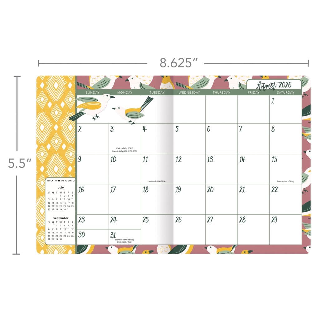 Flora and Fauna 2027 Monthly Pocket Planner by Heather Dutton Fifth Alternate Image