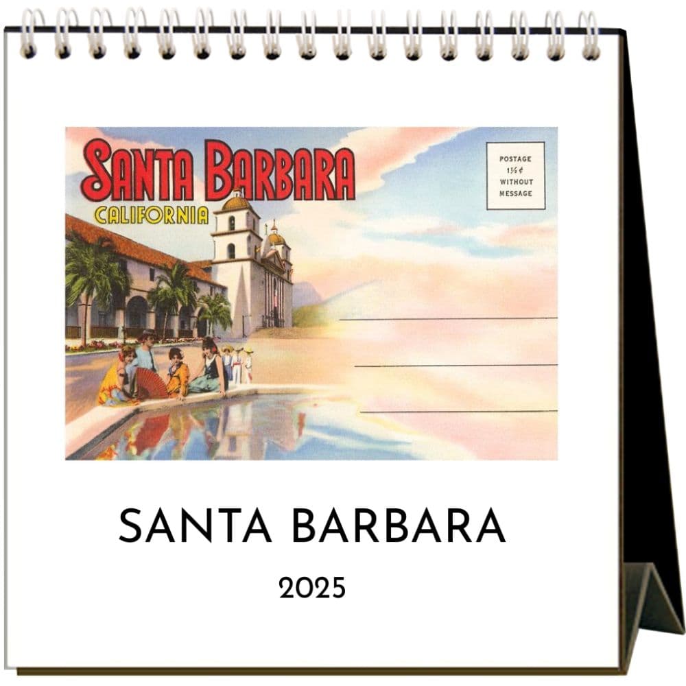 Santa Barbara Nostalgic 2025 Easel Desk Calendar - Calendars.com