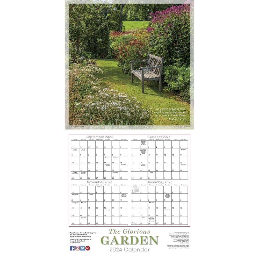 Glorious Gardens 2024 Wall Calendar Alternate Image 4