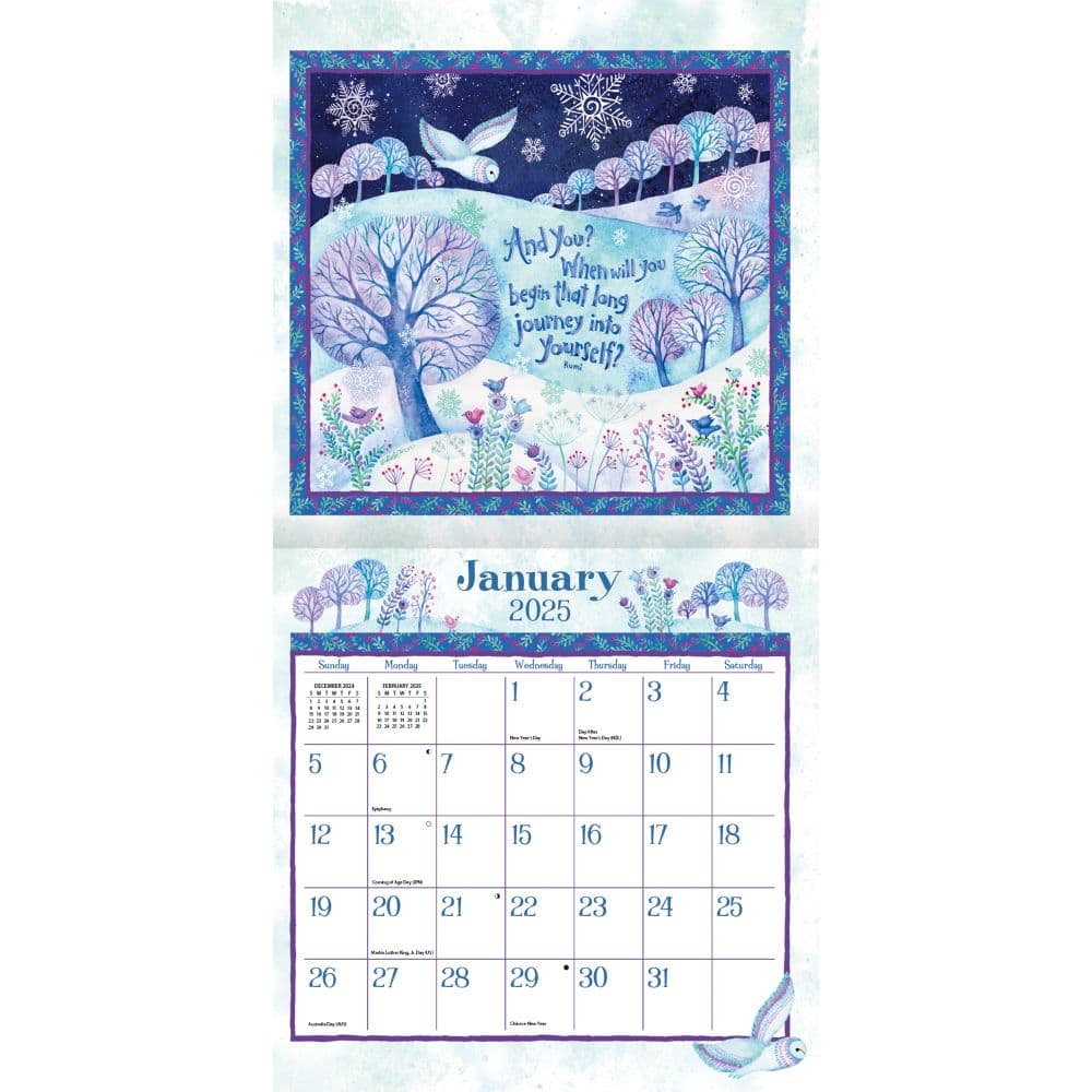 Simply Grateful by Debi Hron 2025 Wall Calendar Second Alternate Image width="1000" height="1000"