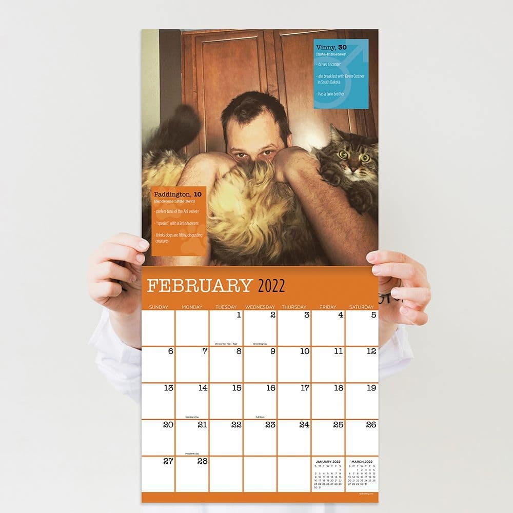 Men and Cats 2022 Wall Calendar - Calendars.com