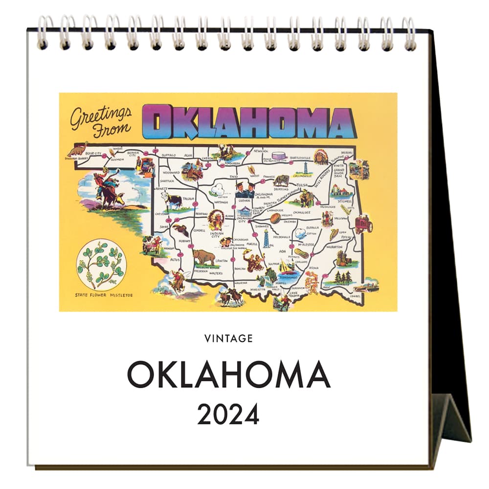 Oklahoma 2024 Easel Desk Calendar Main Product Image width=&quot;1000&quot; height=&quot;1000&quot;