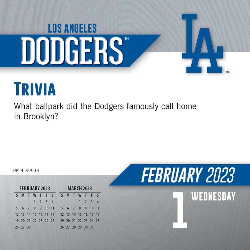 Los Angeles Dodgers 2023 Desk Calendar - Calendars.com