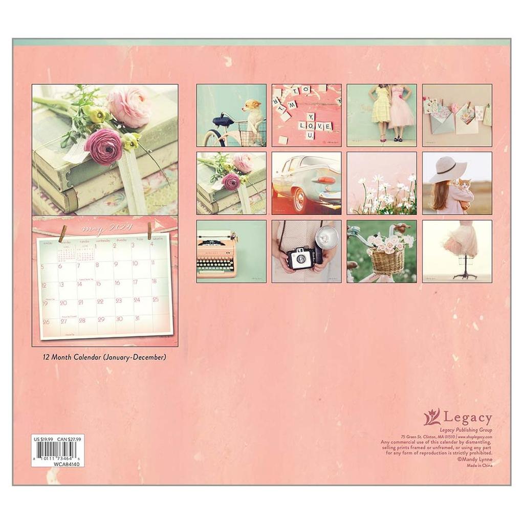 Vintage Pink 2024 Wall Calendar First Alternate Image width=&quot;1000&quot; height=&quot;1000&quot;