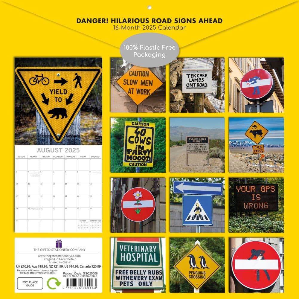 Hilarious Road Signs 2025 Wall Calendar First Alternate Image width=&quot;1000&quot; height=&quot;1000&quot;