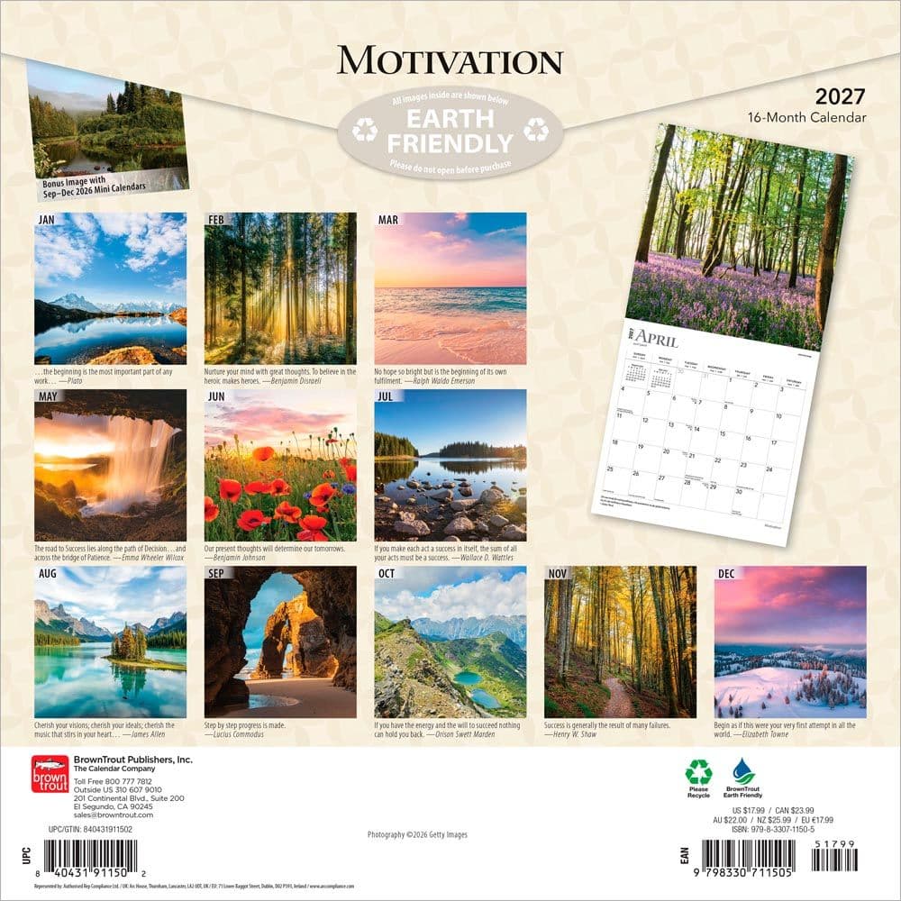 Motivation 2027 Wall Calendar First Alternate Image