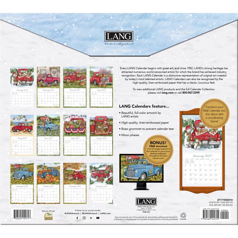 Truckin Along Special Edition 2027 Wall Calendar First Alternate Image