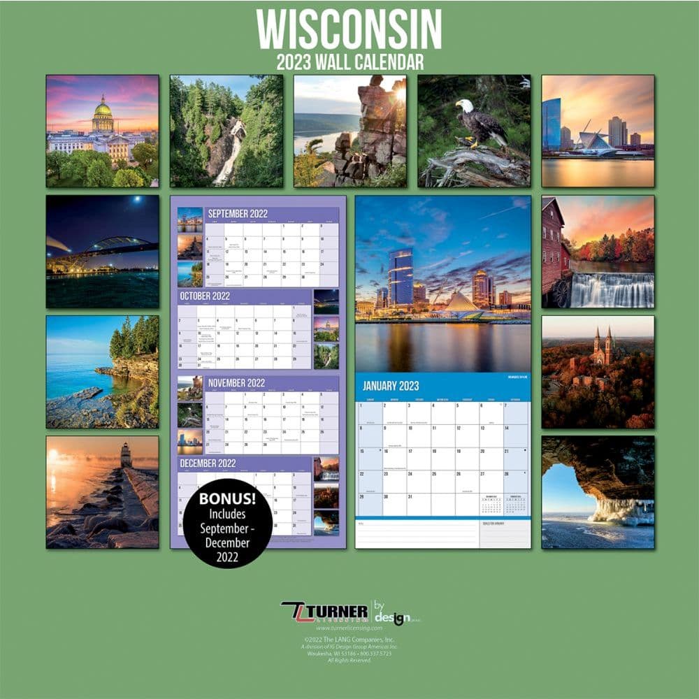 Wisconsin Calendar 2023 Wisconsin Photo 2023 Wall Calendar - Calendars.com