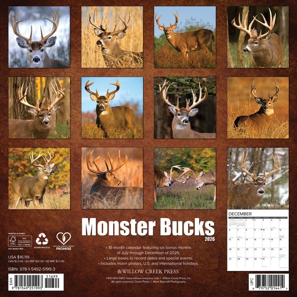 Monster Bucks 2026 Wall Calendar First Alternate Image