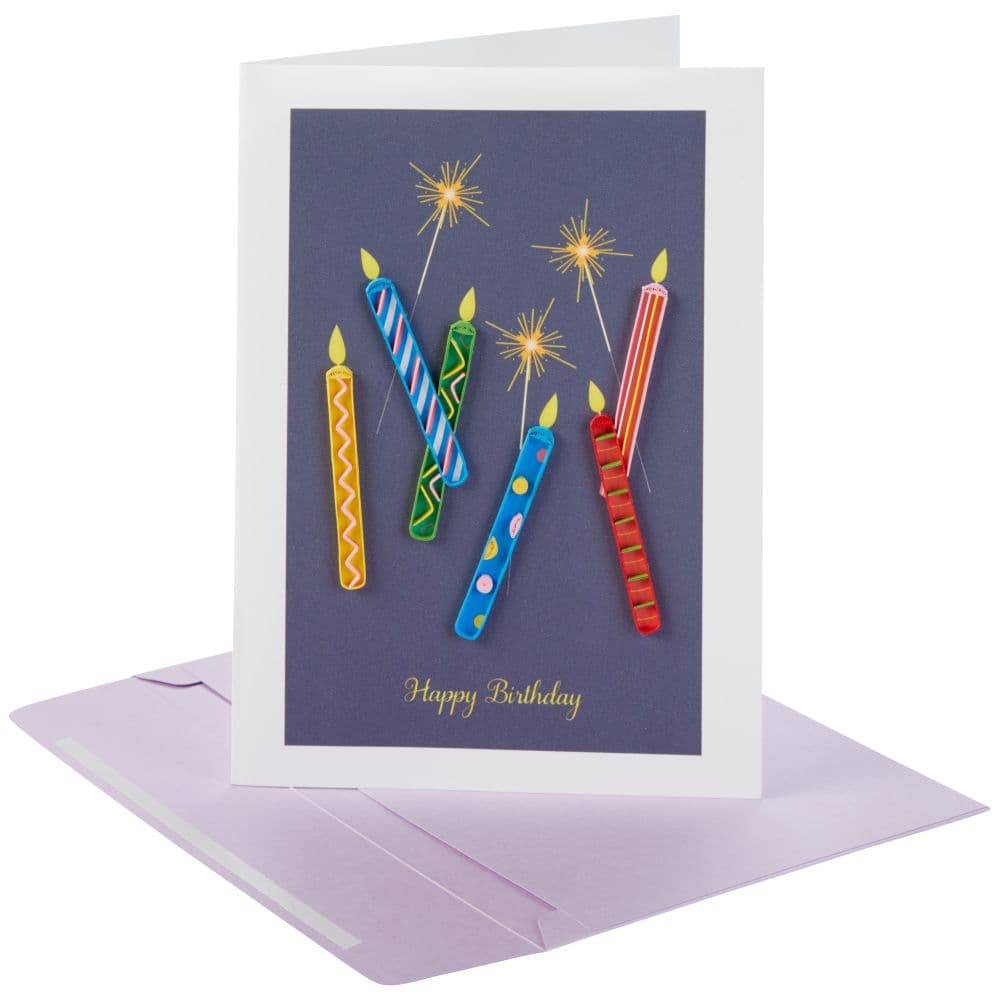 Candles Quilling Birthday Card Eighth Alternate Image width="1000" height="1000"