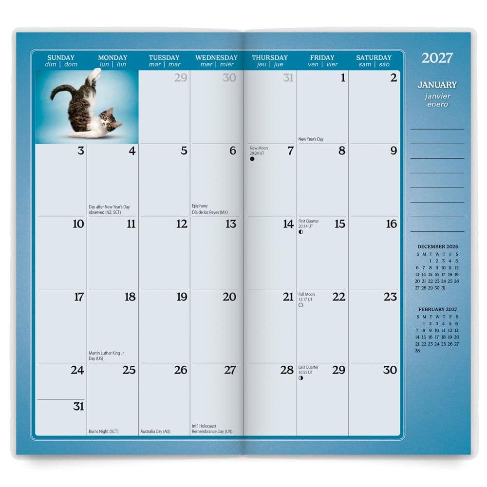 Yoga Kittens 2027 2 Year Pocket Planner Second Alternate Image