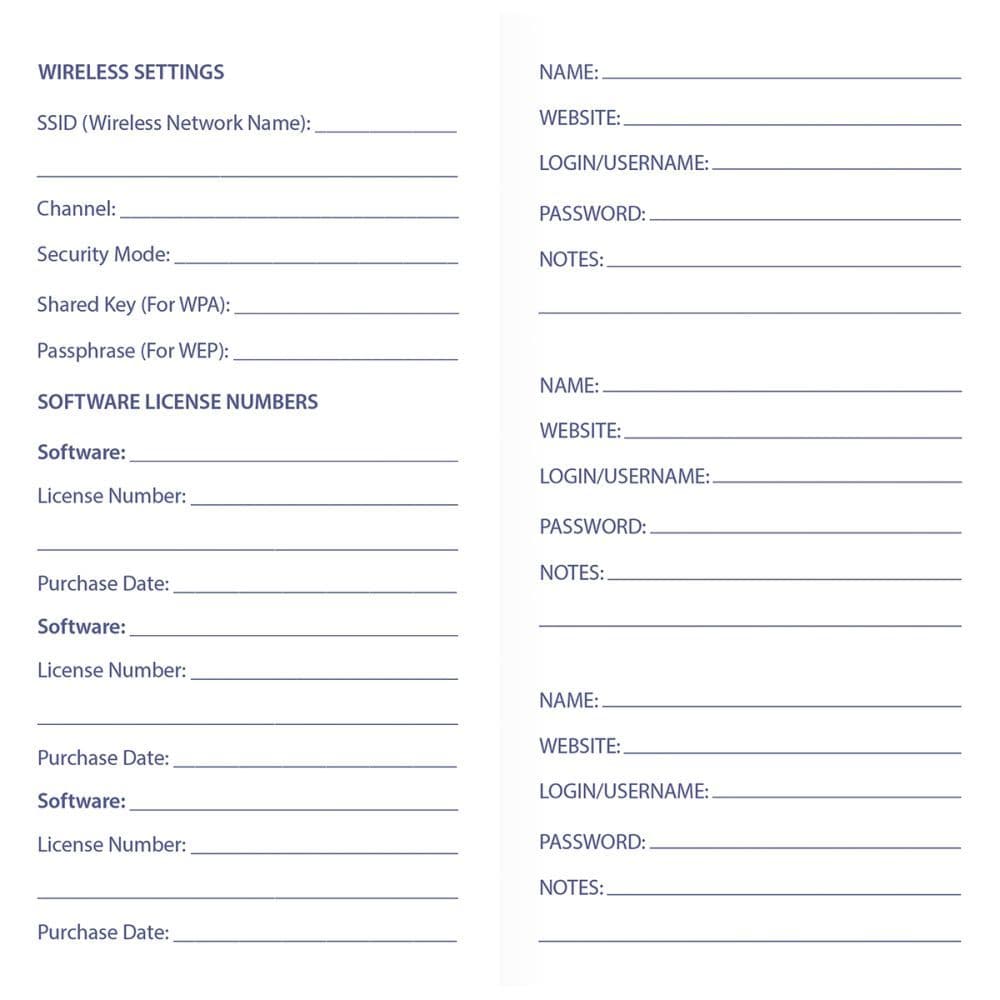 Patina Vie Password Journal by Patina Vie