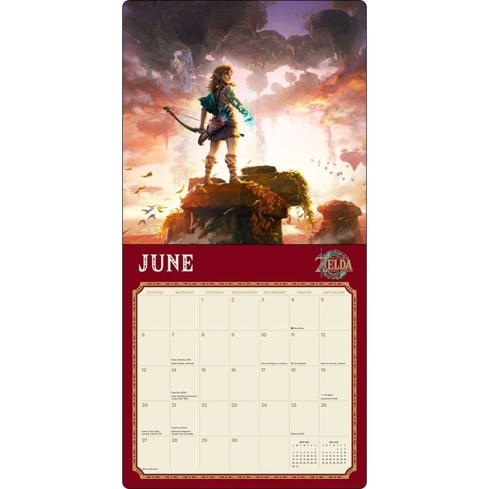 Legend of Zelda 2027 Wall Calendar Fourth Alternate Image