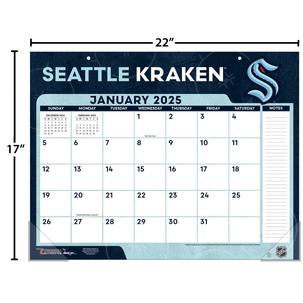 NHL Seattle Kraken 2025 Desk Pad Fourth Alternate Image