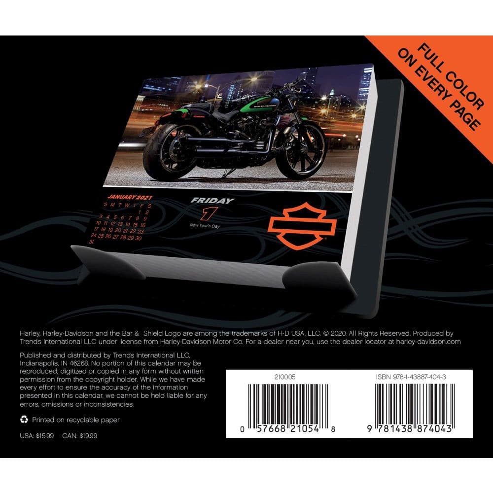 Harley Davidson Desk Calendar